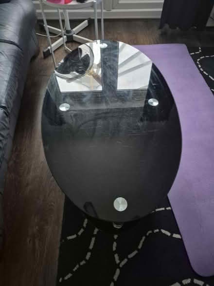 Photo of free Black double shelf coffee table (Handsworth Wood B20) #3