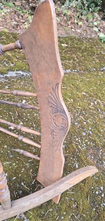 Photo of free Wood rocking chair (Broadview) #2