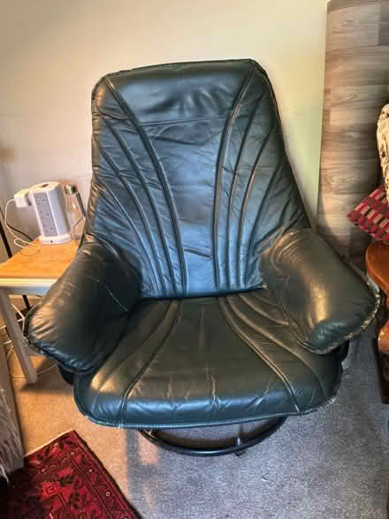 Photo of free Leather recliner armchair (Bourn CB23) #1