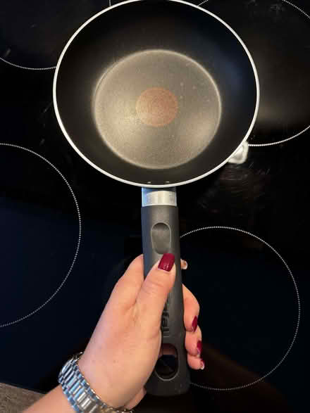 Photo of free 3 frying pans - Tefal, Pyrex and BergHoff Leo (Chelsea Harbour SW6) #1
