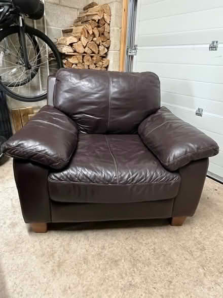 Photo of free Brown leather armchair (Harrogate HG2) #1