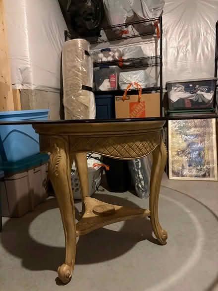 Photo of free Glass Table with Pedestal Base (East side of Grand Blanc) #2