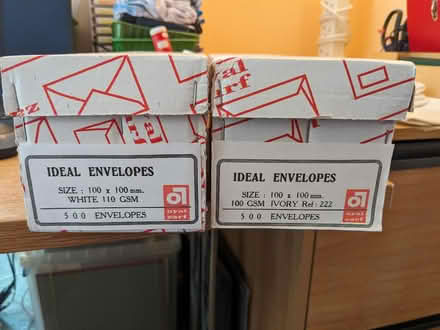 Photo of free Two boxes of 10 x 10cm envelopes (Ditchling Common BN6) #1