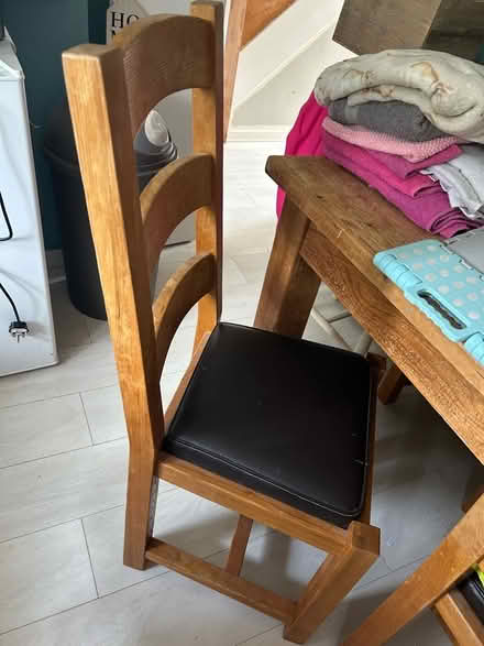 Photo of free Solid Oak Dining Table and 6 Chairs (Bexhill TN39) #3