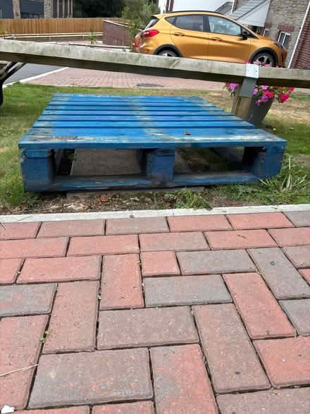 Photo of free Blue wooden pallet (East Street, South Molton) #3