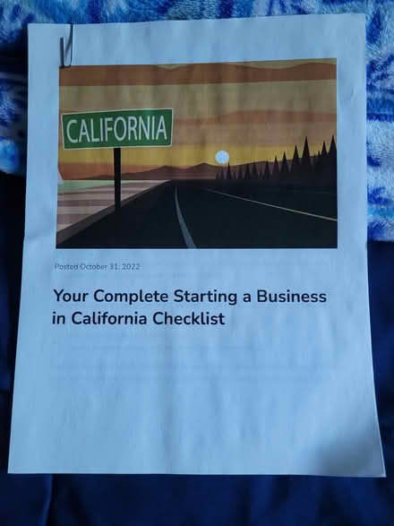 Photo of free Starting a Business in CA Checklist (Los Altos Hills, CA) #1