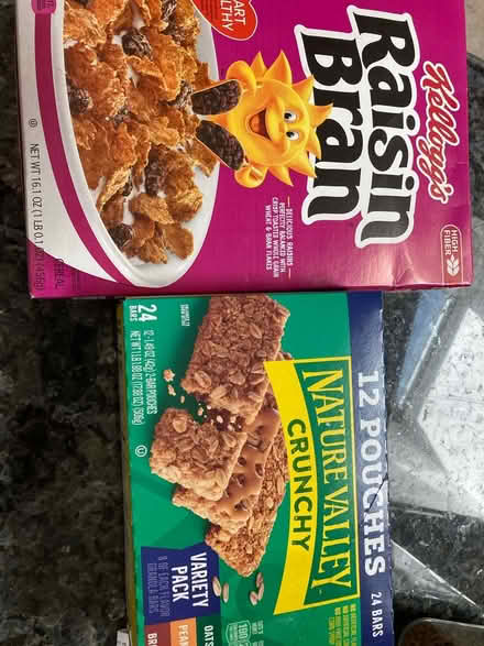 Photo of free Raisin Bran and granola bars (Sunnyvale near Ortega Park) #1