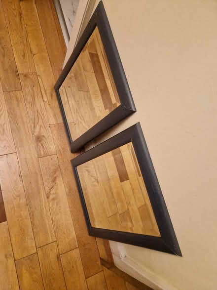 Photo of free Twin blue wooden mirrors (Battersea SW11) #2