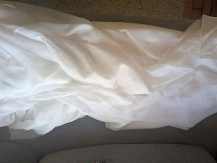 Photo of free Long white drape (~25 ft) (Hill East) #2