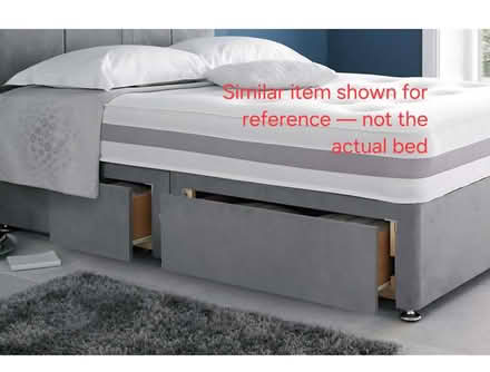 Photo of free Grey double bed split divan bed with storage drawer (Earls Court SW5) #3