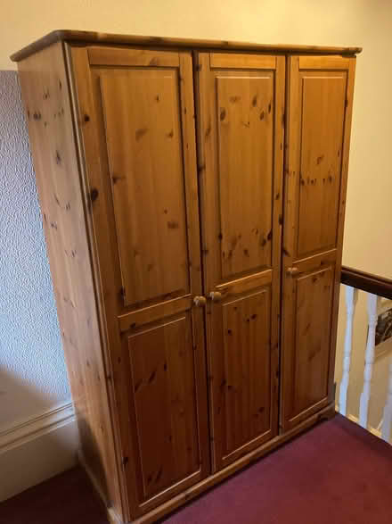 Photo of free 3-door pine wardrobe (Ashton-on-Ribble PR2) #1