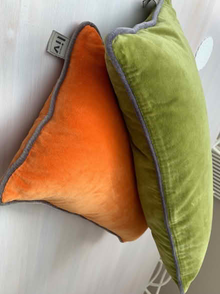 Photo of free Two cotton velvet cushions Liv Interiors (Norbiton KT2) #1