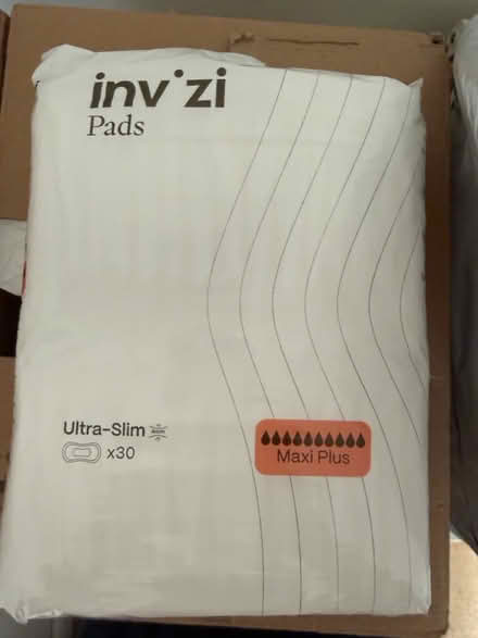 Photo of free 4 unopened packs: incontinence pads (Rahn Rd CM16) #1
