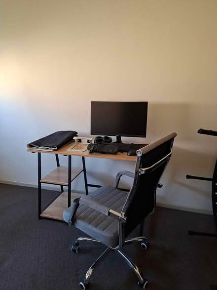 Photo of free Office desk, desk chair and monitor (Pascoe Vale) #1