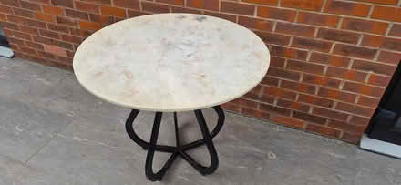 Photo of free Table and two chairs. Marble top (Kingswood ME17) #1