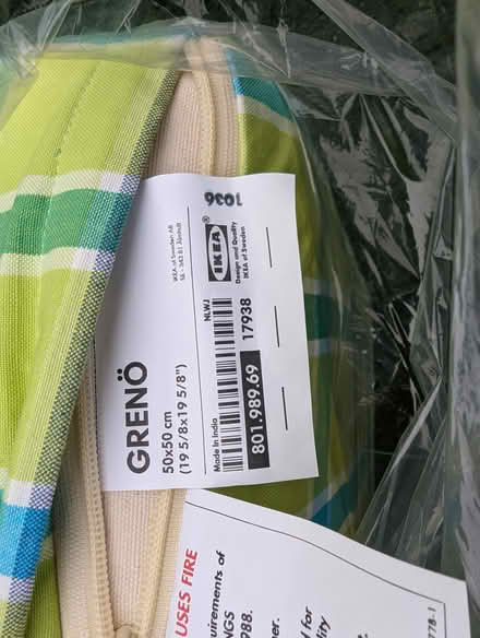Photo of free Ikea Greno Garden Cushions (x2) (Lightwater GU18) #3