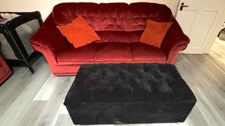 Photo of free Large red sofa (Wyke BD12) #3