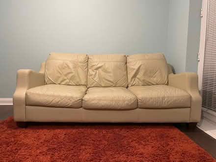 Photo of free Three seater leather sofa (Canton CF11) #1