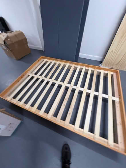 Photo of free European Double Wood Bed Frame (York Way N7) #1