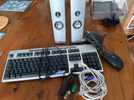 Photo of free Computer keyboard and speakers (Hadleigh SS7) #1
