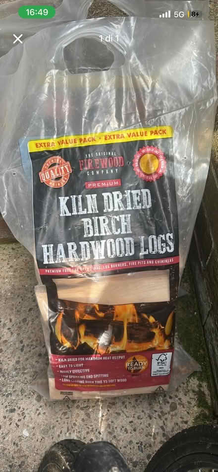Photo of free Two Bags of Kiln Dried Birch Hardwood Logs (Greasbrough S61) #1