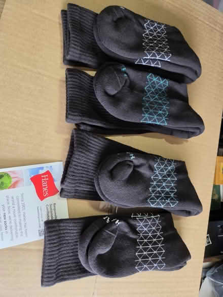 Photo of free 4 pair Hanes Men's Black socks (North Sunnyvale) #1