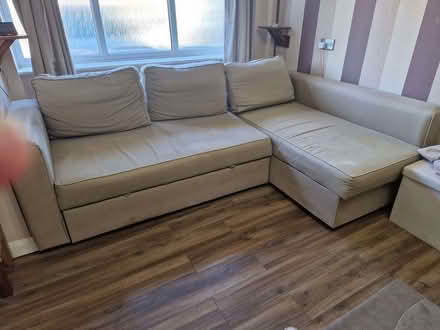 Photo of free IKEA Corner sofa-bed, gray/green (Hertsmere WD6) #2