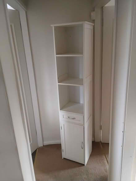 Photo of free White free-standing bathroom cabinet with cupboard & drawer (Parkhead S11) #1