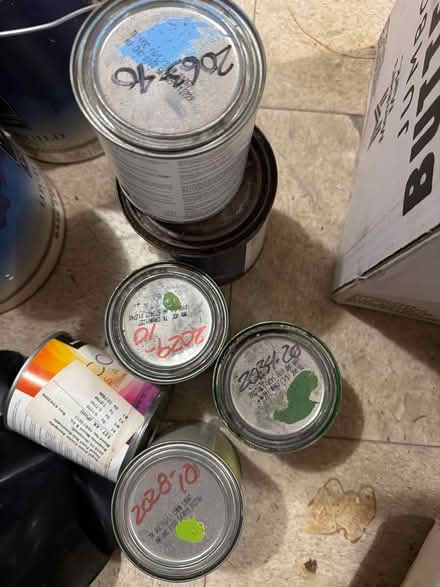 Photo of free latex paint. Blues and greens (Annapolis) #1