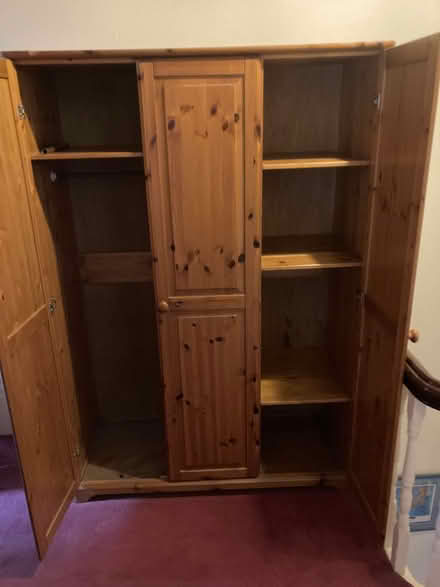 Photo of free 3-door pine wardrobe (Ashton-on-Ribble PR2) #2