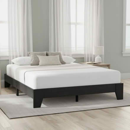 Photo of free Queen Size Bedframe (Dark Wood) (Petworth) #1