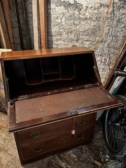 Photo of free Antique wooden desk/ bureau (Wootton OX20) #2