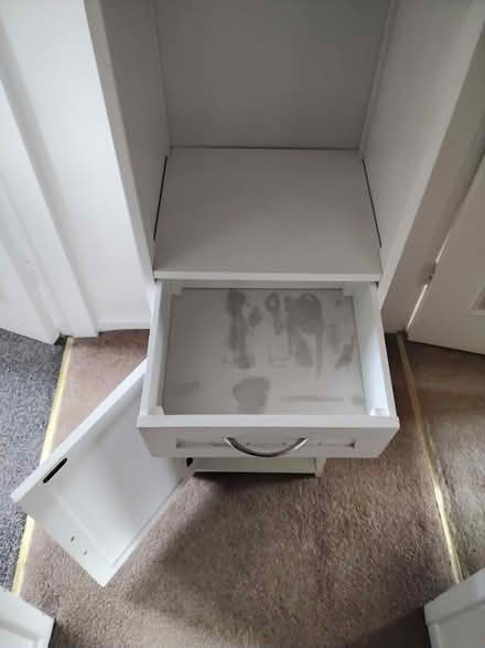 Photo of free White free-standing bathroom cabinet with cupboard & drawer (Parkhead S11) #4