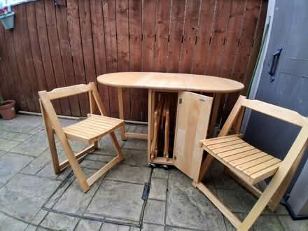 Photo of free Foldable Table With 4 Chairs (Nunthorpe TS8) #2