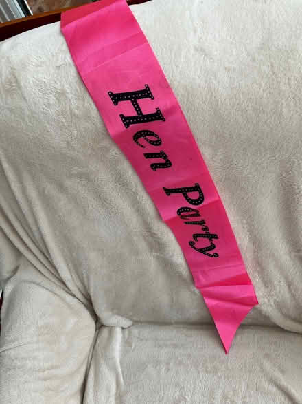 Photo of free Pink hen party sash. Used (Rothley LE7) #1