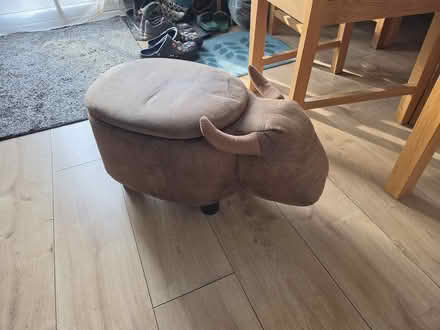 Photo of free Brown bull footrest and storage (Cople MK44) #1