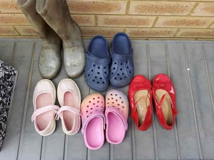 Photo of free 5 various sized childrens shoes (Great Barford MK44) #1
