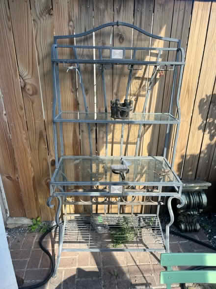 Photo of free Metal wine rack, and bar stand (1111 I St NE) #1