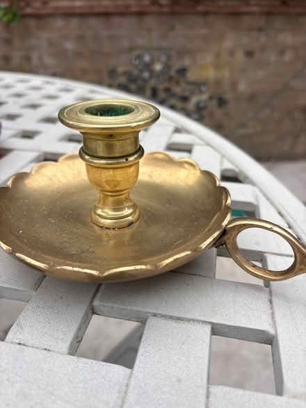 Photo of free Brass? candlestick holder (Northchurch HP4) #1