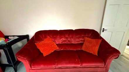Photo of free Large red sofa (Wyke BD12) #4