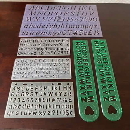 Photo of free Letter/number stencils (Sale M33) #1