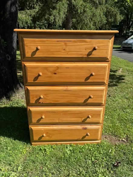 Photo of free Solid Wood 5 drawer dresser (Colt Court & Maiden Lane) #1