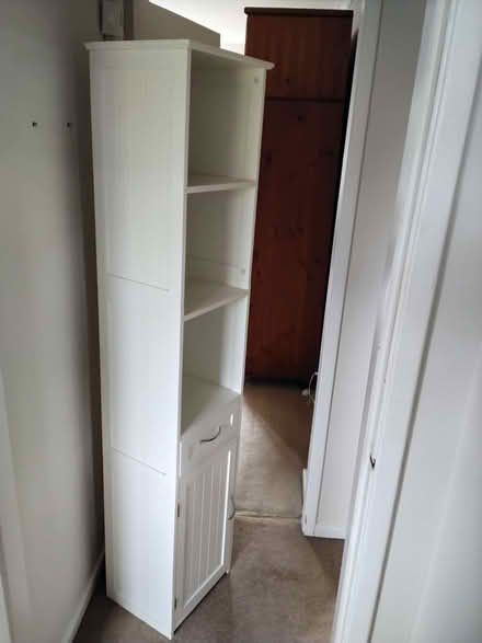 Photo of free White free-standing bathroom cabinet with cupboard & drawer (Parkhead S11) #3