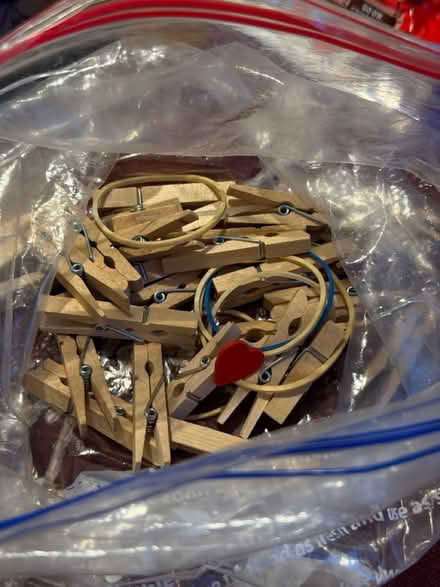 Photo of free Small wooden clips SE3 9FP (1 Ottley Dr, SE3) #1