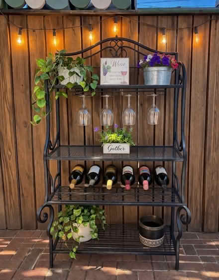 Photo of free Metal wine rack, and bar stand (1111 I St NE) #2