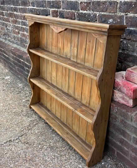 Photo of free Pine wall mounted bookshelf/plate rack (Eastbourne BN20) #2