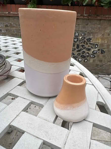 Photo of free Cream colours vase and candle holder (Northchurch HP4) #1