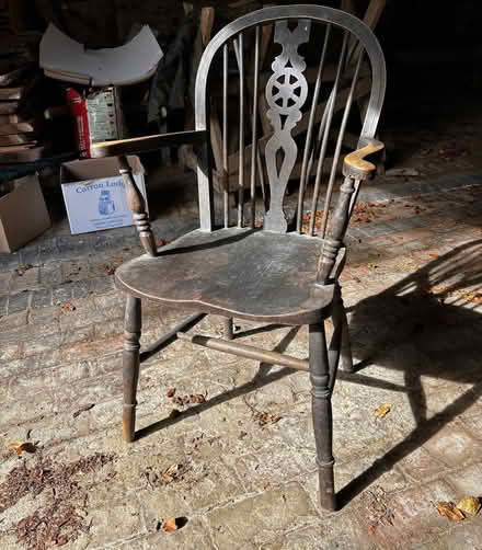 Photo of free 3 x wheelback Windsor chairs (Wootton OX20) #1