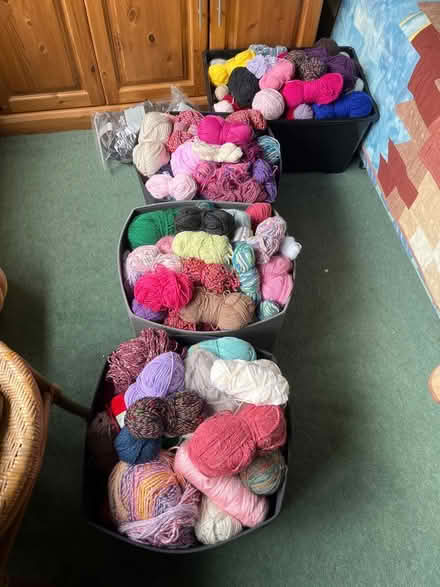 Photo of free Boxes of Knitting wool various colours and typ. (Dufton CA16) #1