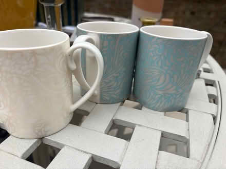 Photo of free 3 monsoon small mugs blue / cream (Northchurch HP4) #1